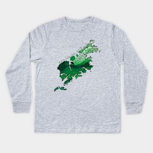 Kodiak Island, AK Kids Long Sleeve T-Shirt